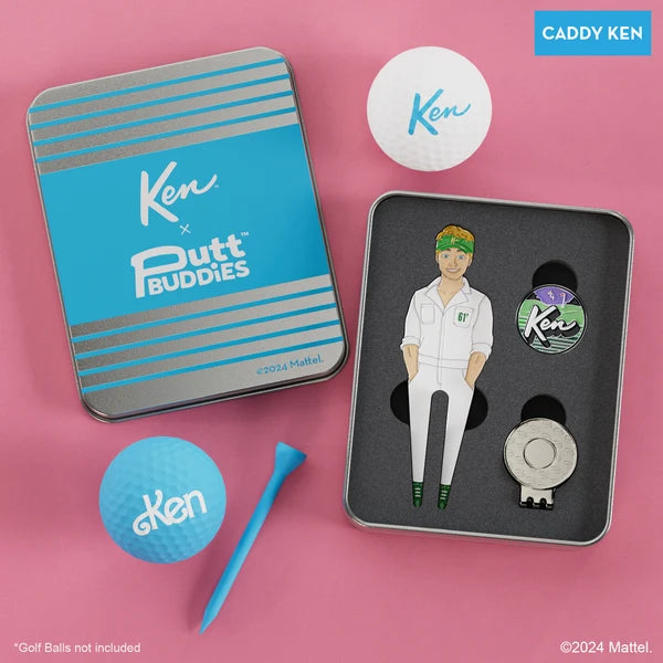 Putt Buddies Barbie Caddy Ken Golf Divot Tool with Ken Ball Marker