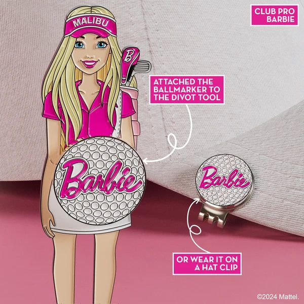 Putt Buddies Barbie Club Pro Golf Divot Tool with Barbie Ball Marker