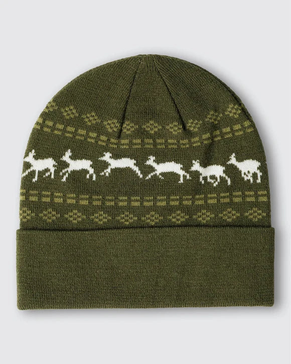 Waggle Deer Crossing Wool Beanie
