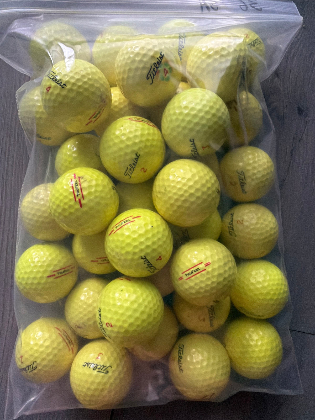 36 Titleist TruFeel Yellow Golf Balls AAA/2nd Grade