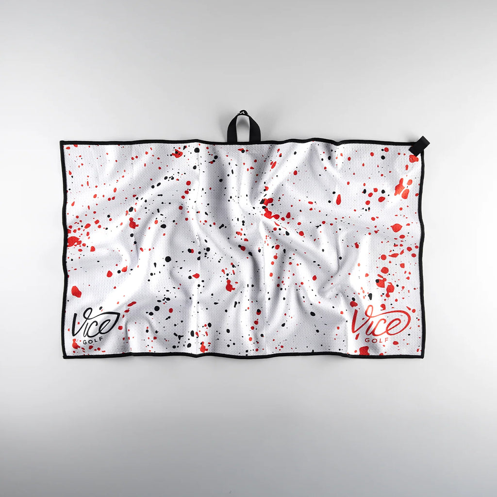Vice Shine Golf Towel Drip Red\Black