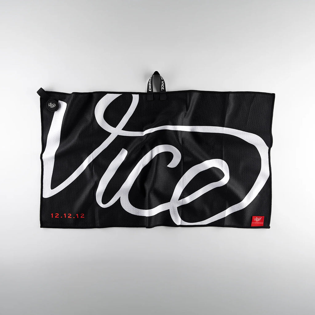 Vice Shine Golf Towel Drip Red\Black