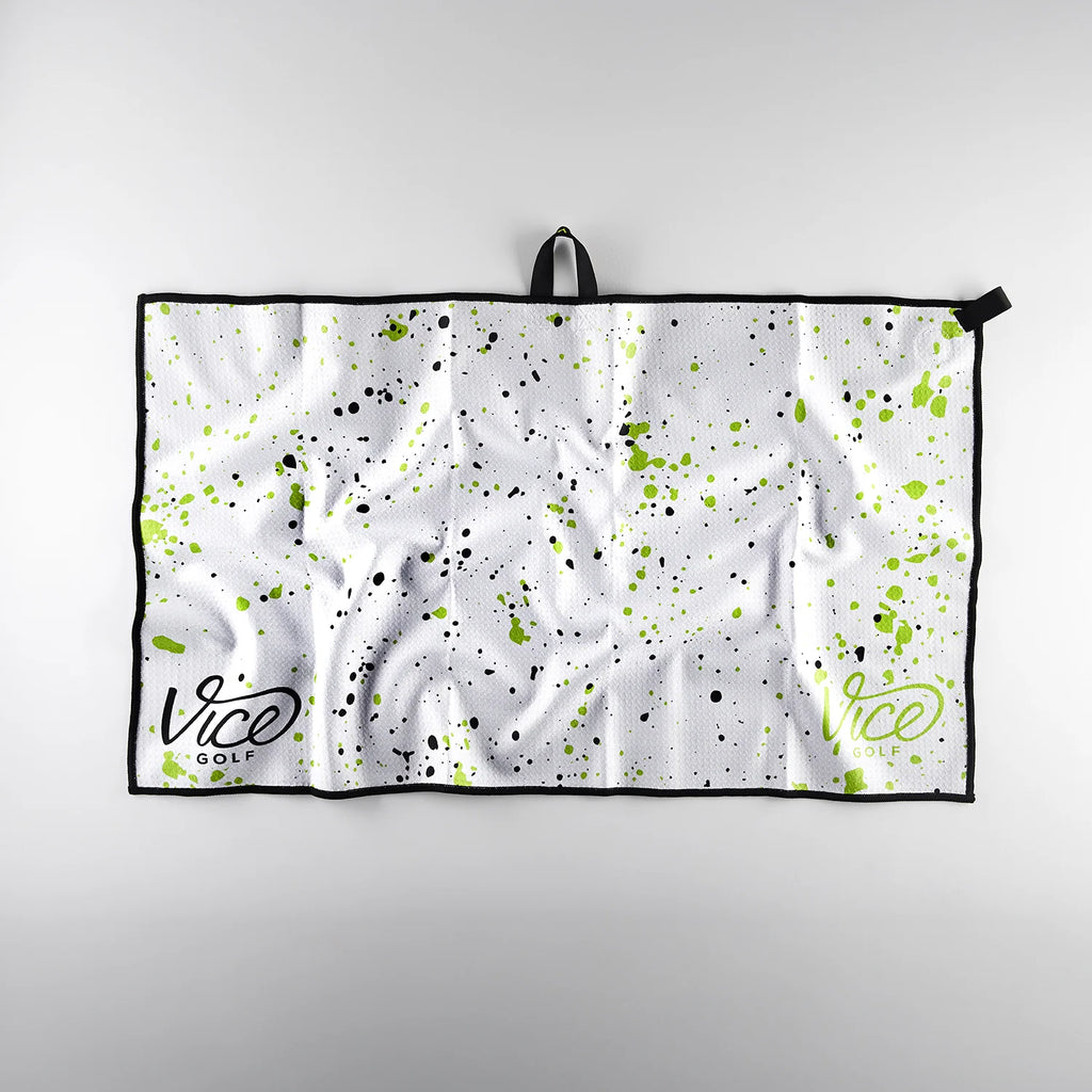 Vice Shine Golf Towel Drip Lime