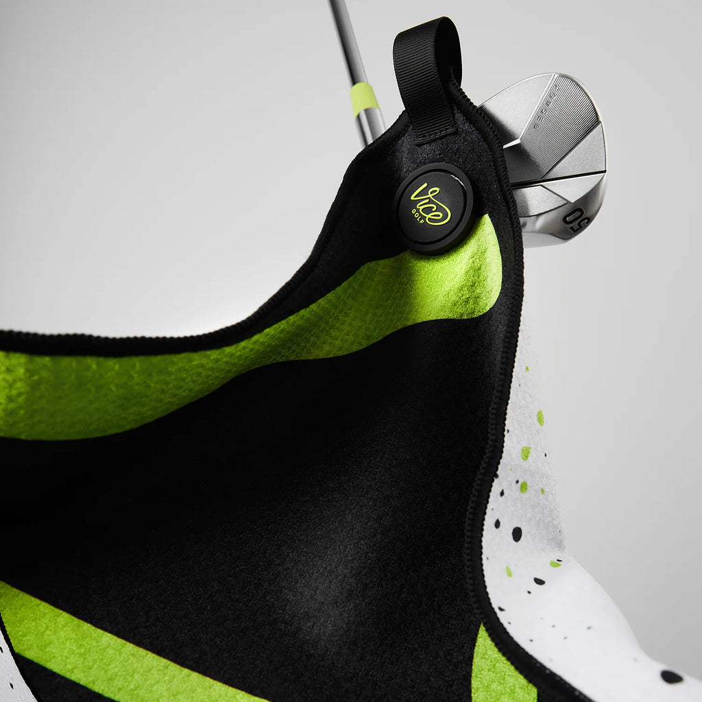 Vice Shine Golf Towel Drip Lime