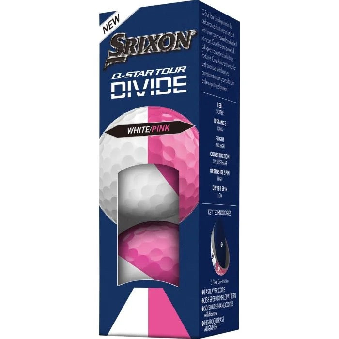 Srixon Q-Star Divide Pink/White Golf Balls