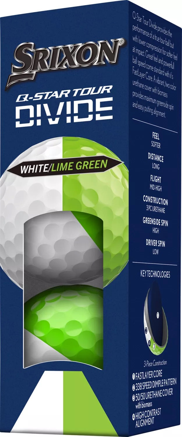 Srixon Q-Star Divide Green/White Golf Balls