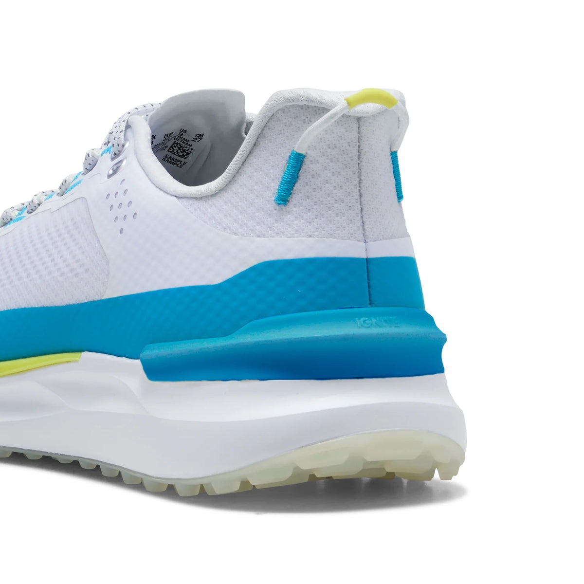 Puma IGNITE ELEVATE X Spikeless Golf Shoes Puma White / Speed Blue / Apple Spritz