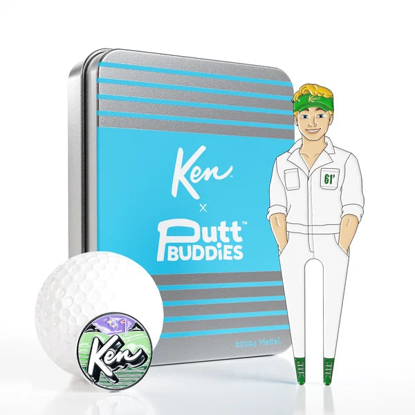Putt Buddies Barbie Caddy Ken Golf Divot Tool with Ken Ball Marker