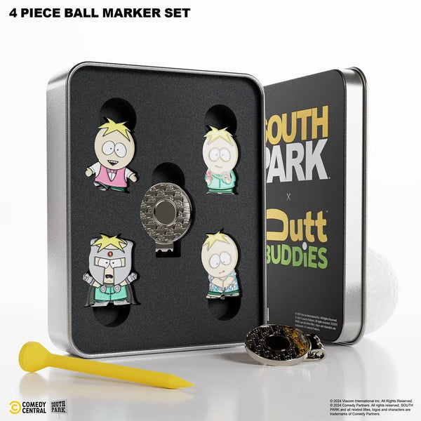Putt Buddies Butters - 4 Piece Ball Marker Set w/ Hat Clip