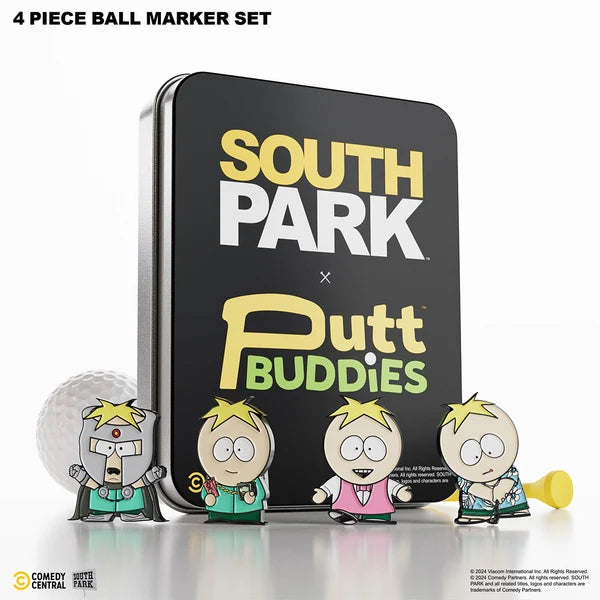 Putt Buddies Butters - 4 Piece Ball Marker Set w/ Hat Clip