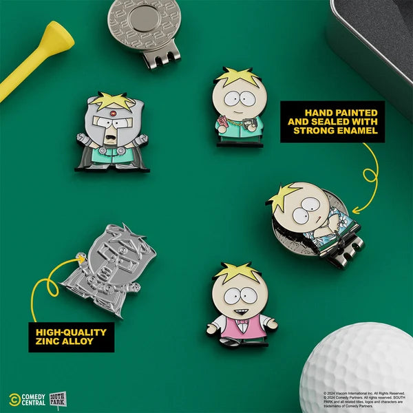Putt Buddies Butters - 4 Piece Ball Marker Set w/ Hat Clip