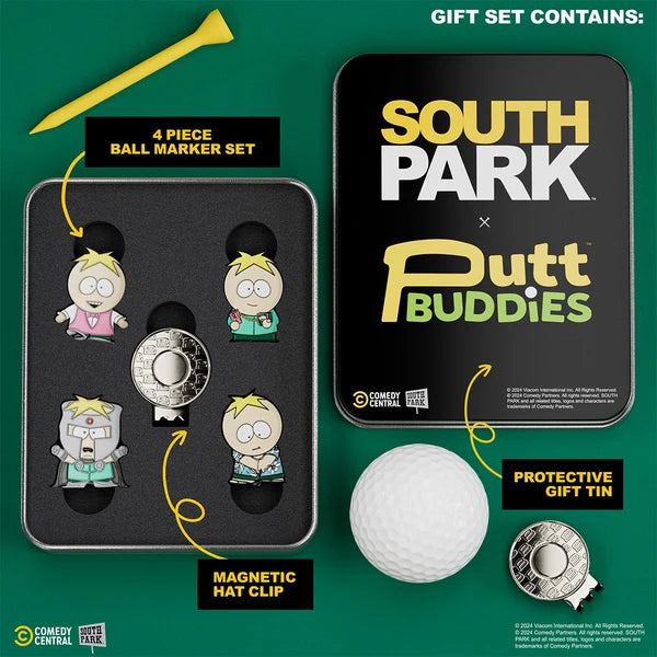 Putt Buddies Butters - 4 Piece Ball Marker Set w/ Hat Clip
