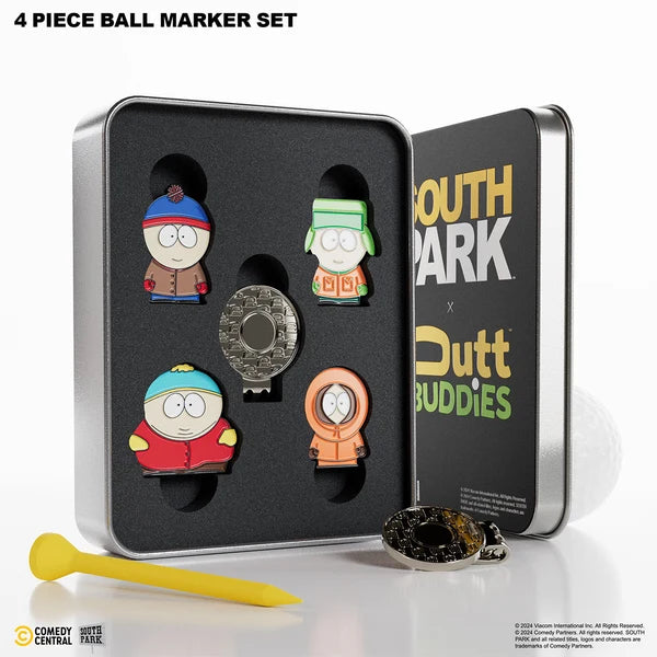 Putt Buddies Classic South Park - 4 Piece Ball Marker Set w/ hat clip (Stan, Kyle, Kenny, Cartman)