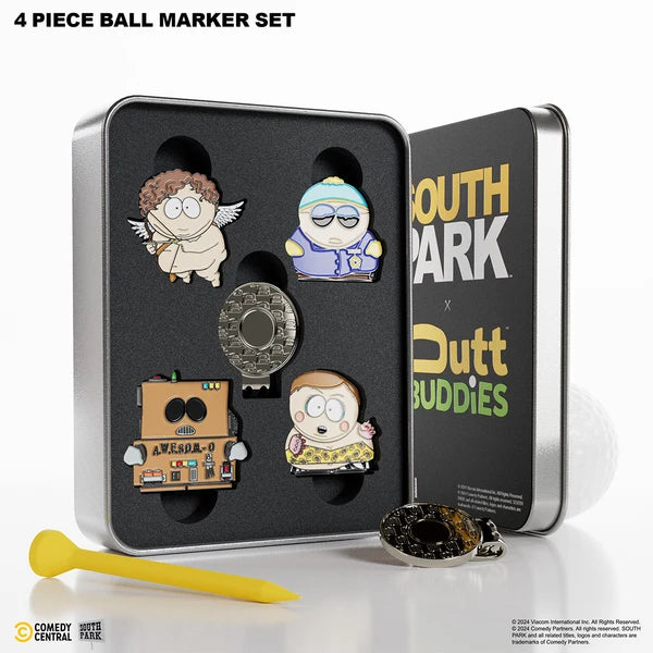 Putt Buddies Cartman 4 Piece Ball Marker Set w/ Hat Clip