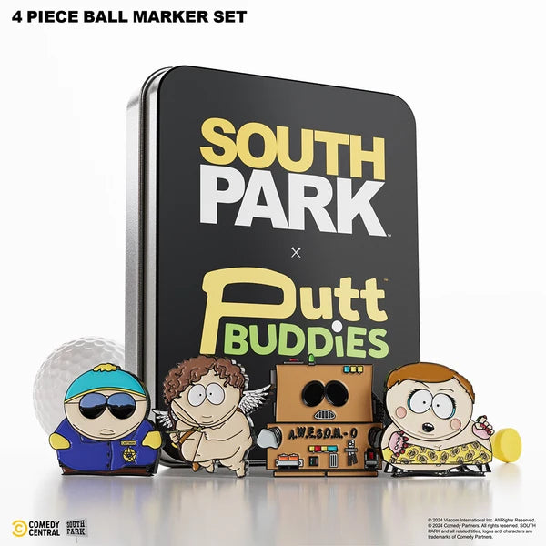 Putt Buddies Cartman 4 Piece Ball Marker Set w/ Hat Clip