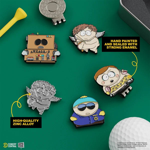 Putt Buddies Cartman 4 Piece Ball Marker Set w/ Hat Clip