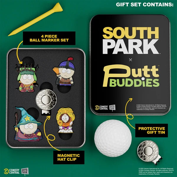 Putt Buddies Stick of Truth - 4 Piece Ball Marker Set w/ Hat Clip