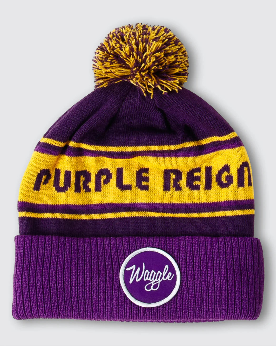 Waggle Purple Reign Pom Beanie