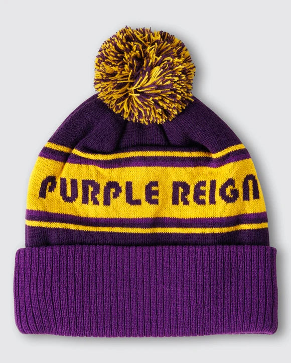 Waggle Purple Reign Pom Beanie