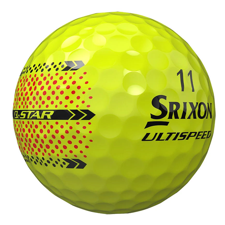Srixon Q-STAR ULTISPEED Golf Balls Trackline Yellow