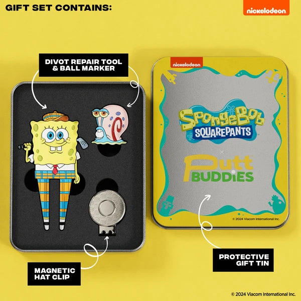 Putt Buddies SpongeBob SquarePants Golf Divot Tool with Gary the Snail Ball Marker