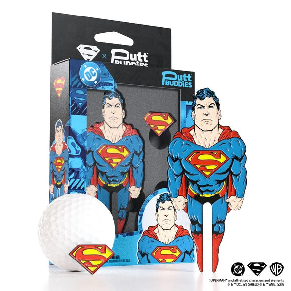 Putt Buddies Superman Golf Divot Tool with S-Shield Ball Marker