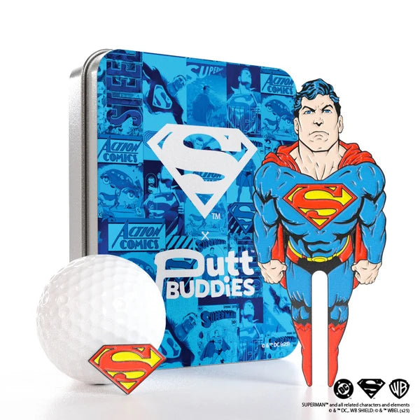 Putt Buddies Superman Golf Divot Tool with S-Shield Ball Marker