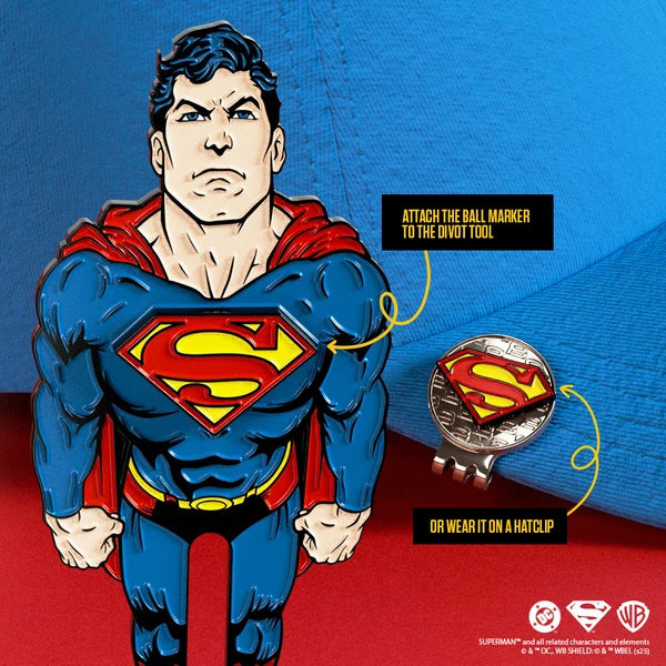 Putt Buddies Superman Golf Divot Tool with S-Shield Ball Marker