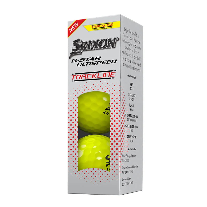 Srixon Q-STAR ULTISPEED Golf Balls Trackline Yellow